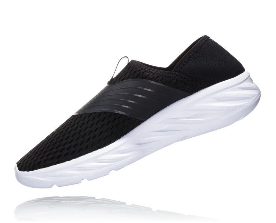 Sandalias Hoka One One Hombre Negros/Blancos - Ora Recovery - OLFK08567